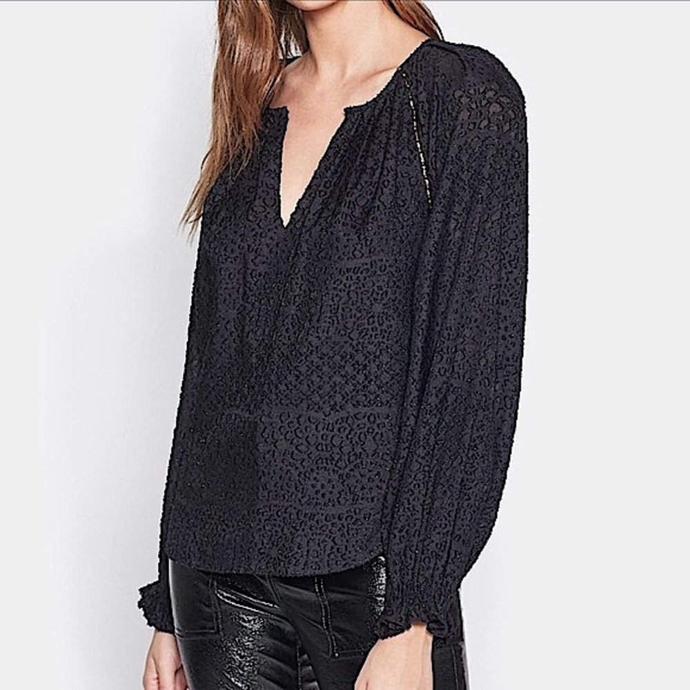 JOIE Addison blouse in black caviar size medium like new